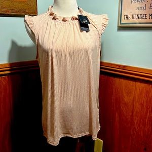 Adrianna Papell Size L Pink sleeveless blouse